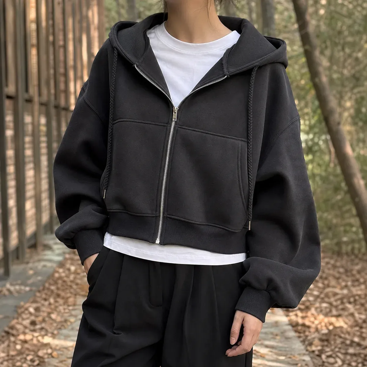 Natalie-Belle Oversized Zip Hoodie — gallery photograph 1