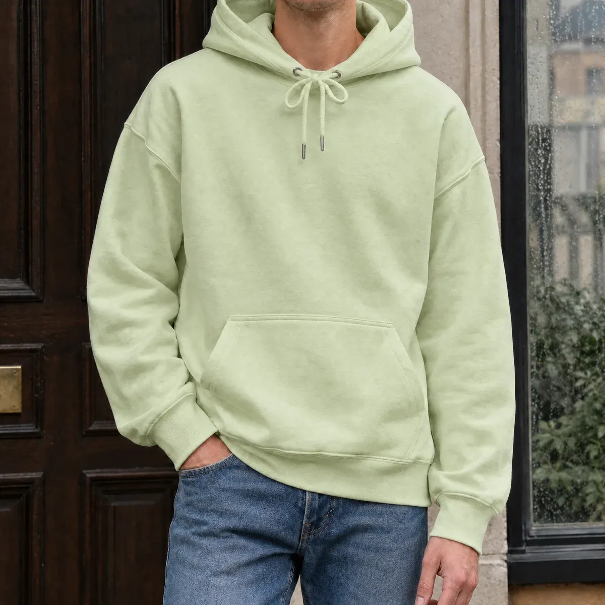 Jocelyn Relaxed Hoodie in Light Green