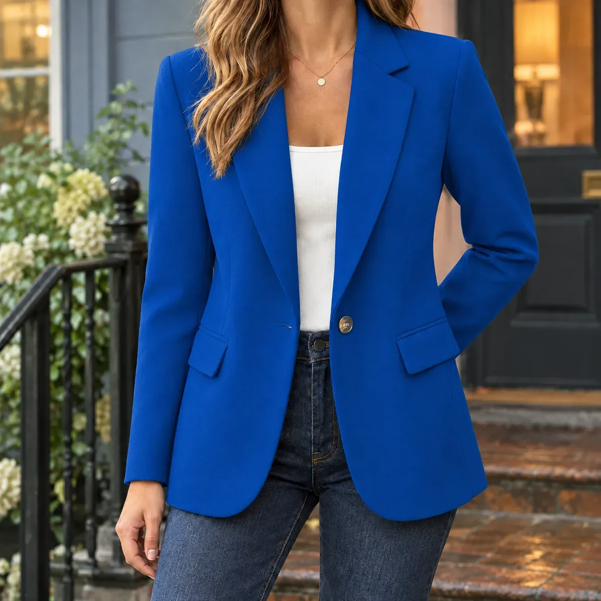 Cadence-Hope Tailored Jacket in Blue