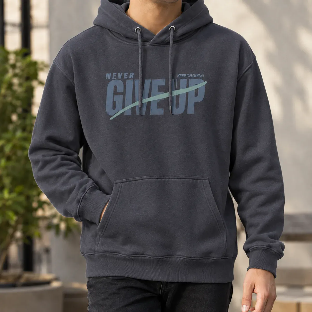 Roderick Graphic Hoodie in Iron Gray