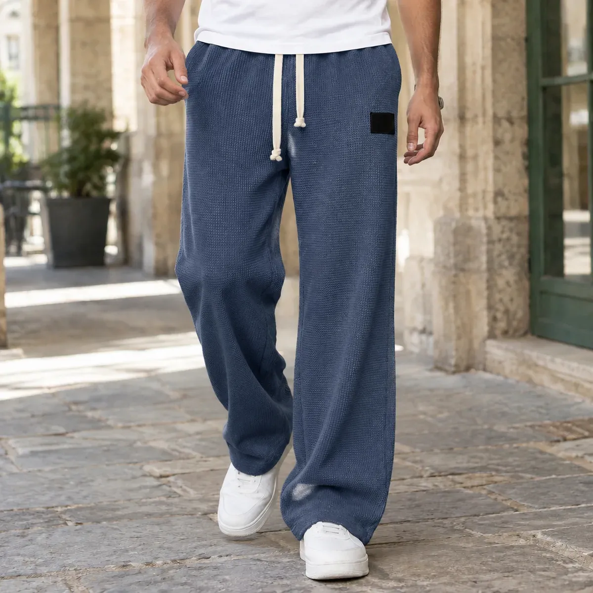 Jayden Wide Leg Pants in Navy Blue
