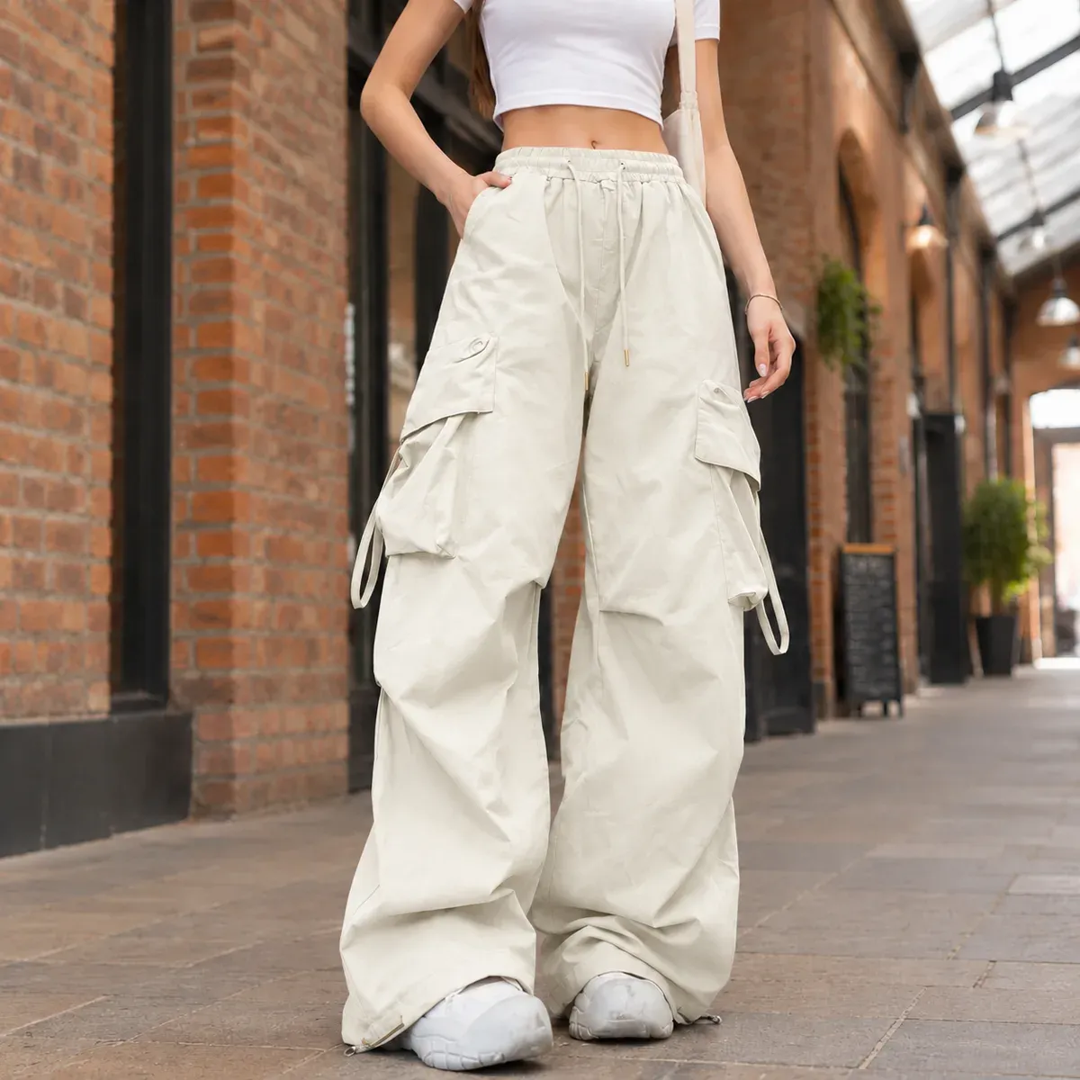 Heloise Wide Leg Pants in Cream