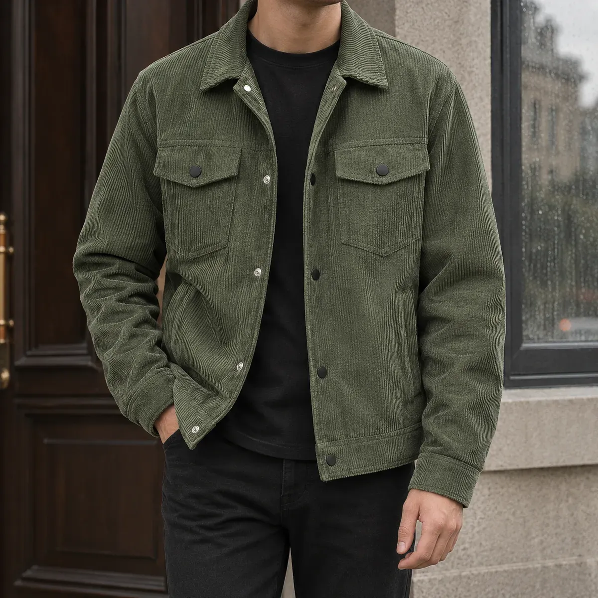 Tobias Corduroy Utility Jacket — gallery photograph 1