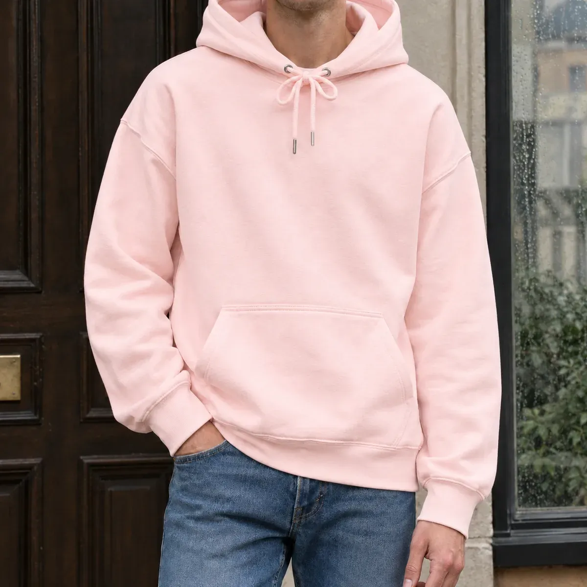 Jocelyn Relaxed Hoodie in Light Pink