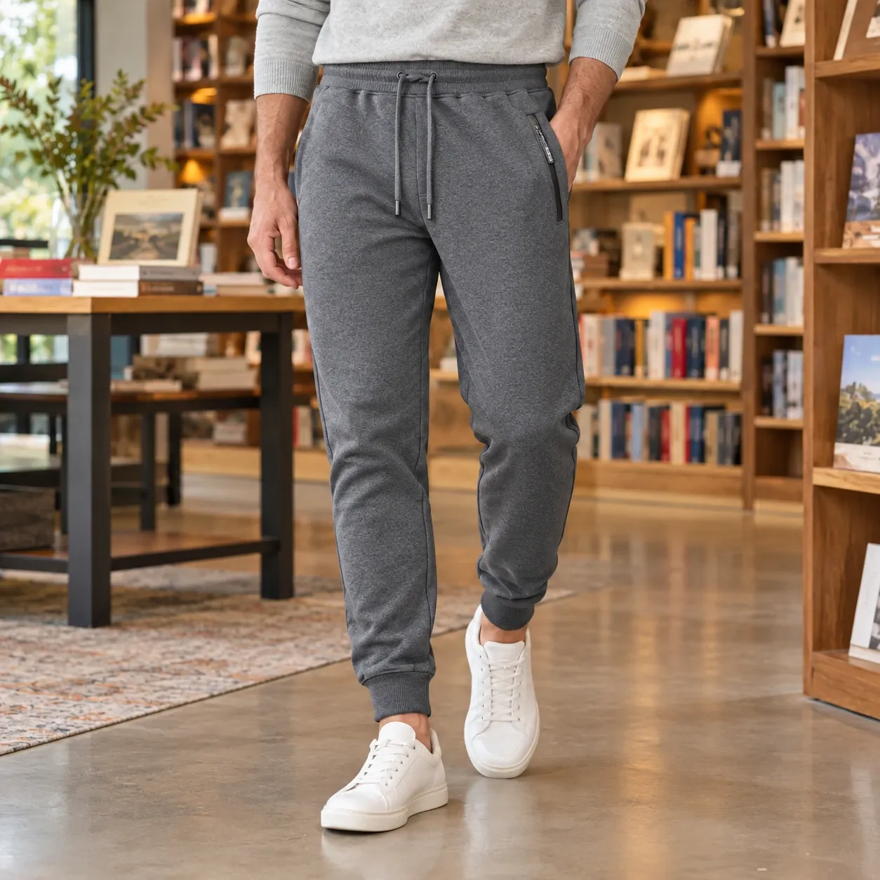 Carter Tapered Joggers in Dark Gray